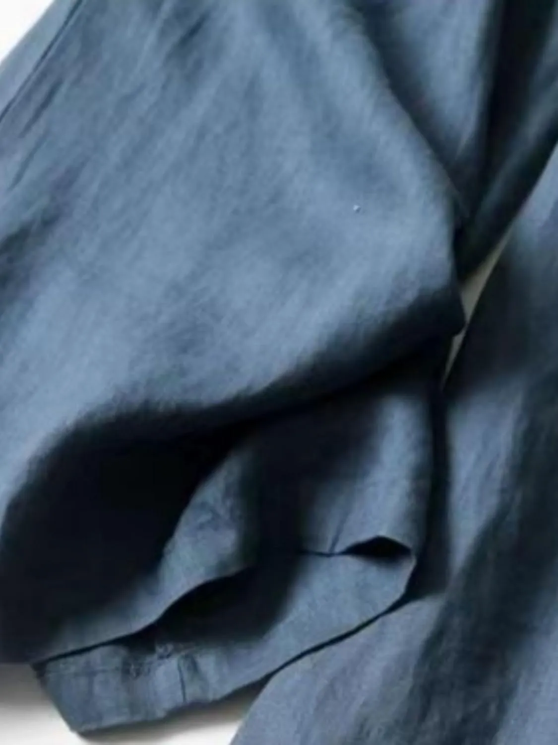 Women' s Culottes Linen Blend Wide Leg Pants Elastic Waist Casual High Waisted Palazzo Trousers with Pockets for Women