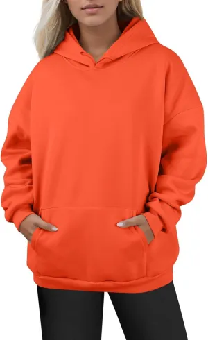 Womens Oversized Hoodies Lightweight Fleece Sweatshirts Casual Long Sleeve Pullover Tops Fall Outfits 2024